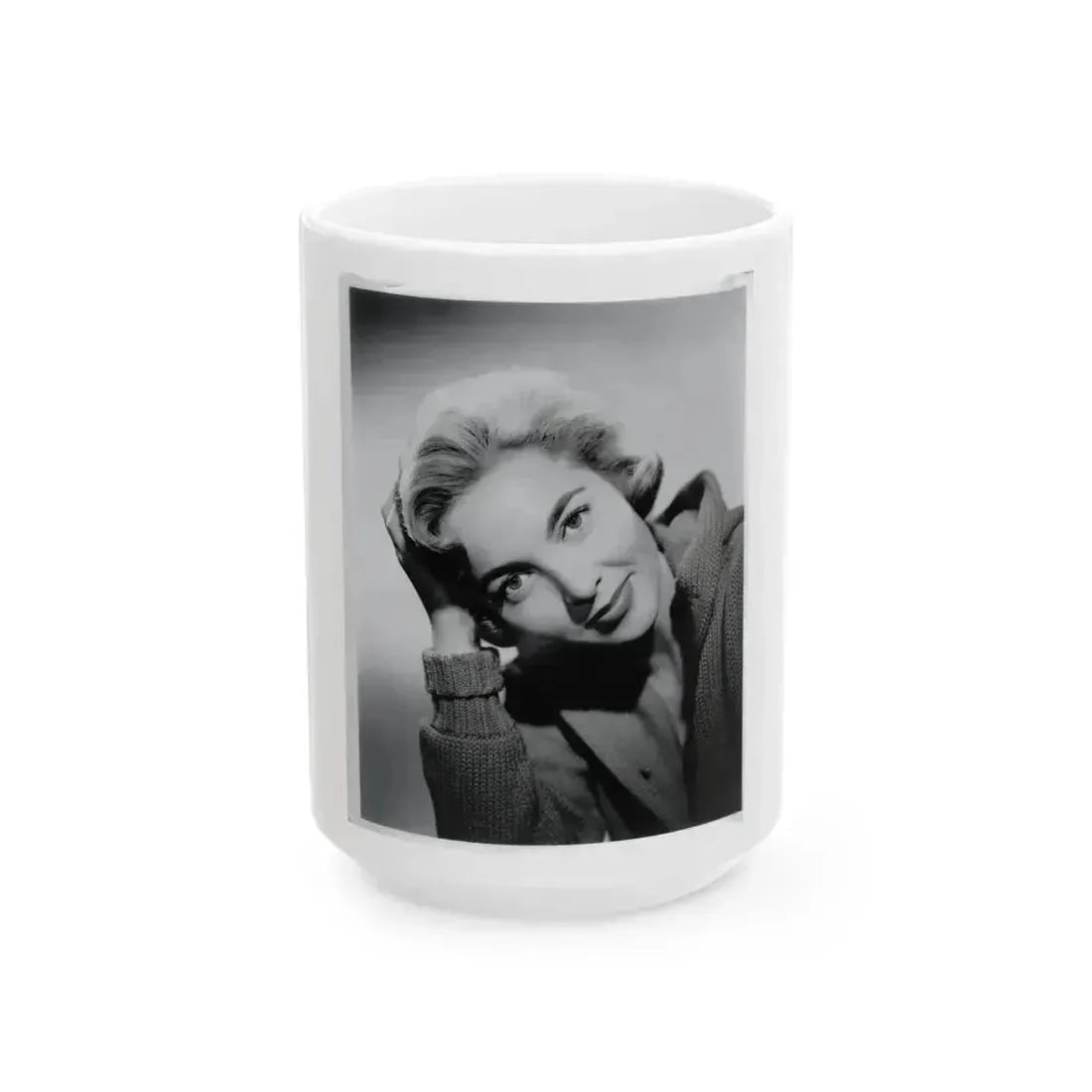 Beverly Garland #47 (Vintage Female Icon) White Coffee Mug 15oz - Go Mug Yourself