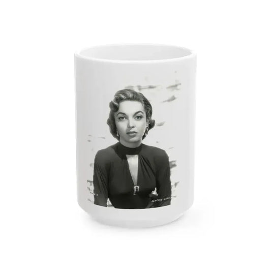 Beverly Garland #58 (Vintage Female Icon) White Coffee Mug 15oz - Go Mug Yourself