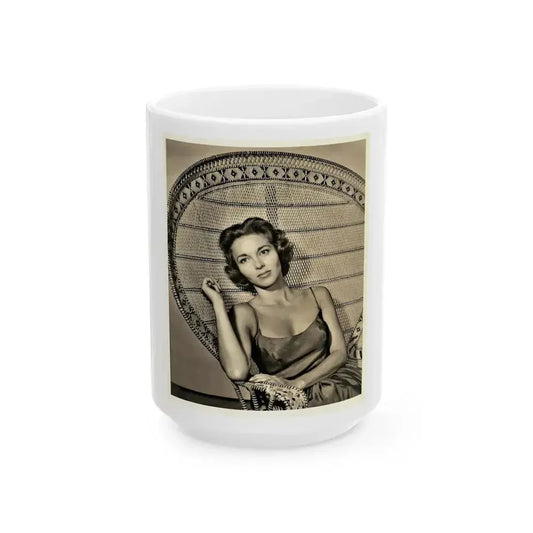 Beverly Garland #63 (Vintage Female Icon) White Coffee Mug 15oz - Go Mug Yourself