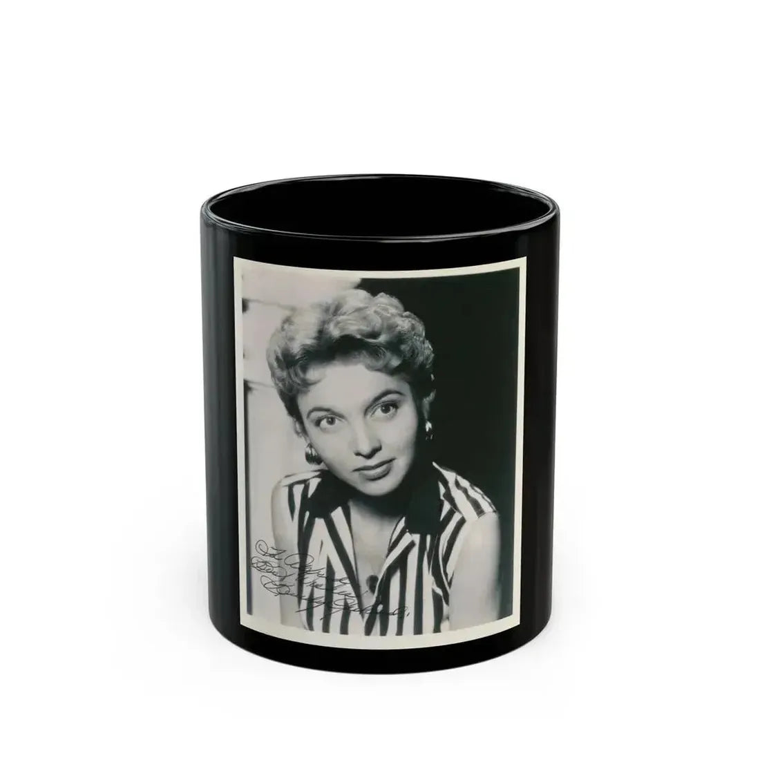 Beverly Garland #64 (Vintage Female Icon) Black Coffee Mug 11oz - Go Mug Yourself