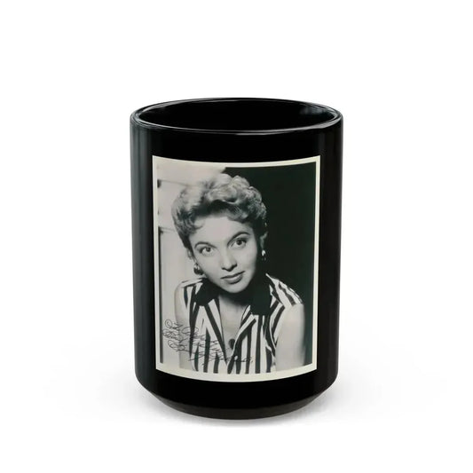 Beverly Garland #64 (Vintage Female Icon) Black Coffee Mug 15oz - Go Mug Yourself