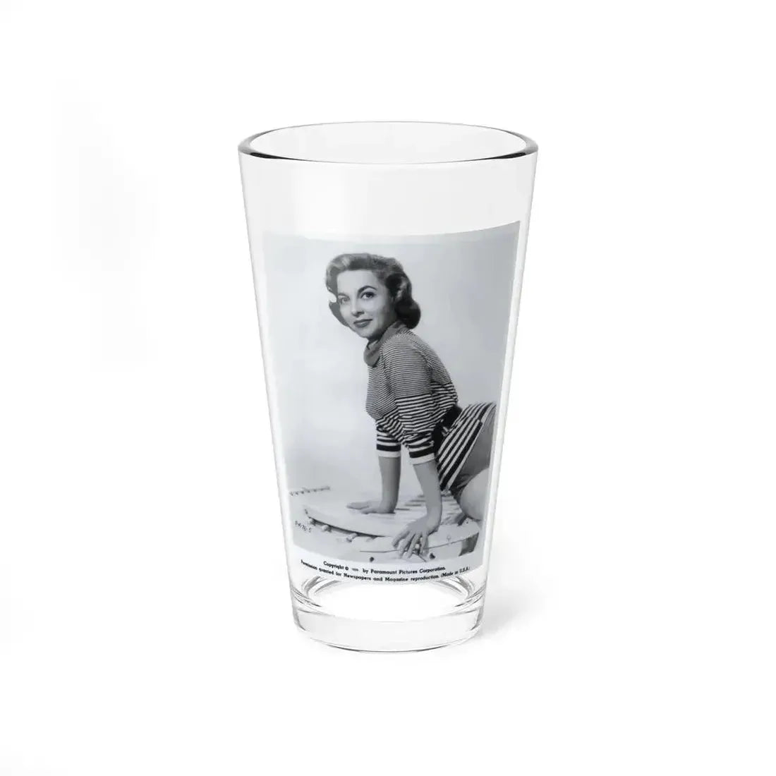 Beverly Garland #71 - B&W 1959 Paramount Original Glamour Photo (Vintage Female Icon) Pint Glass 16oz 16oz - Go Mug Yourself
