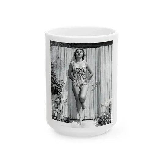 Beverly Garland #72 (Vintage Female Icon) White Coffee Mug 15oz - Go Mug Yourself