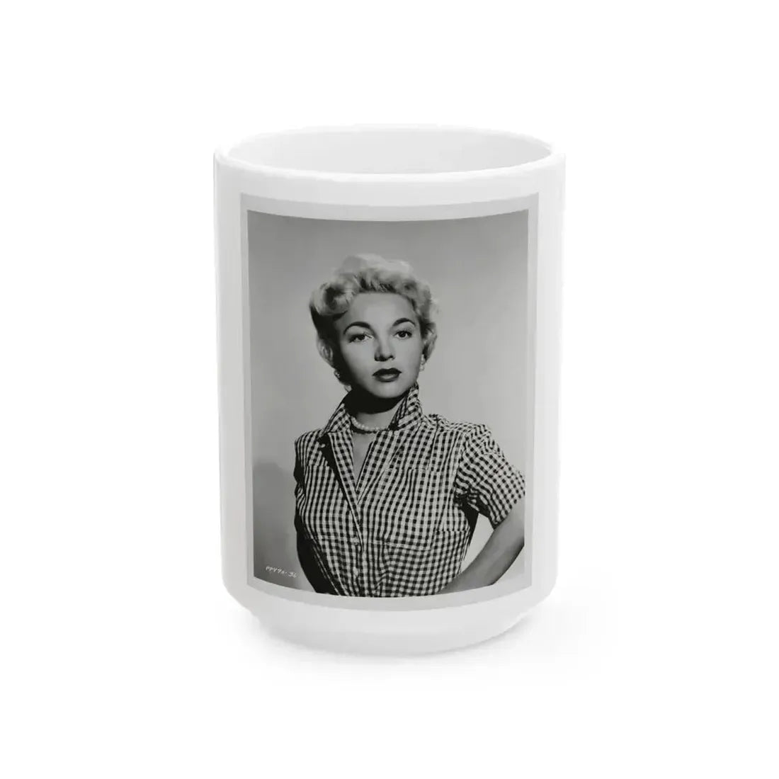Beverly Garland #74 (Vintage Female Icon) White Coffee Mug 15oz - Go Mug Yourself