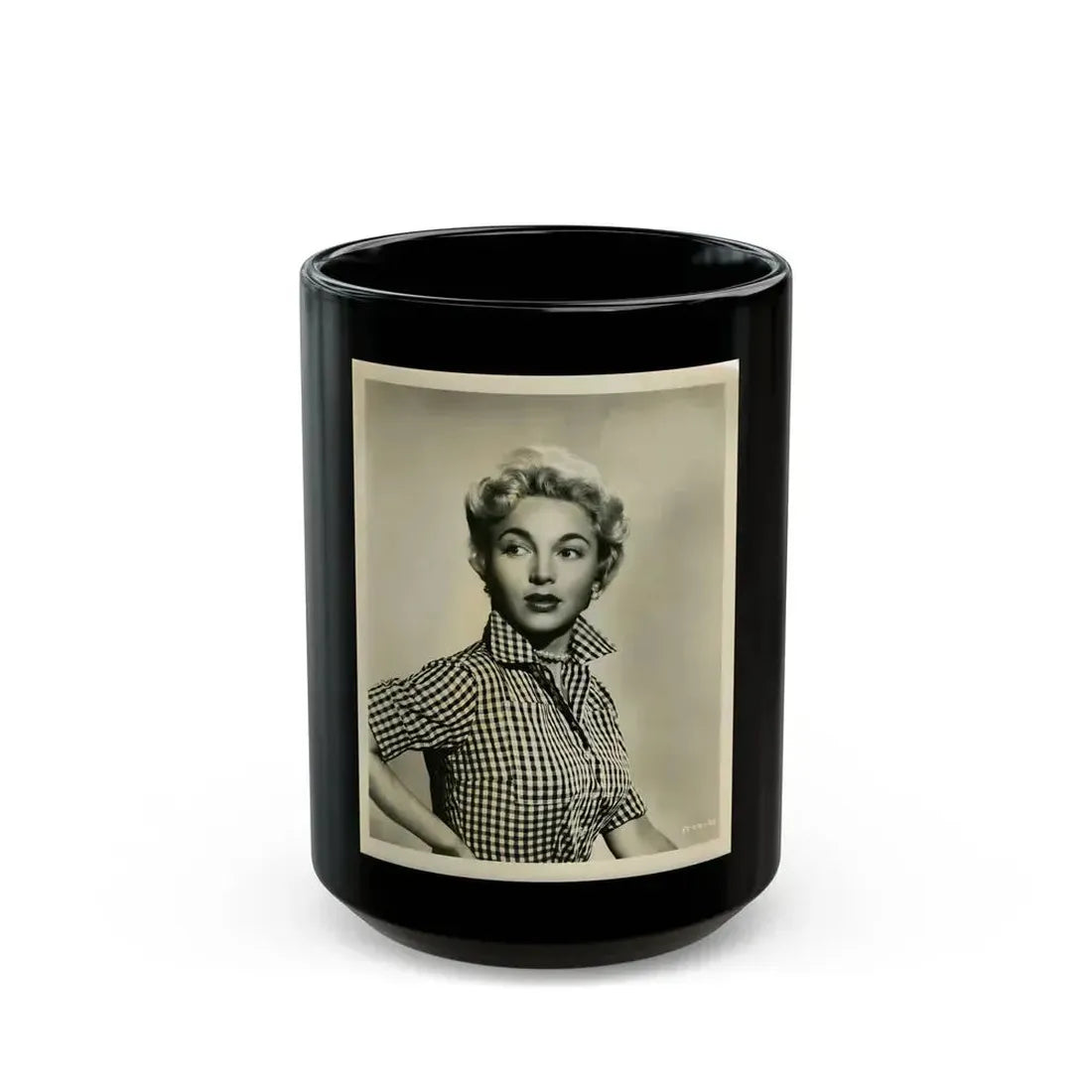 Beverly Garland #75 (Vintage Female Icon) Black Coffee Mug 15oz - Go Mug Yourself