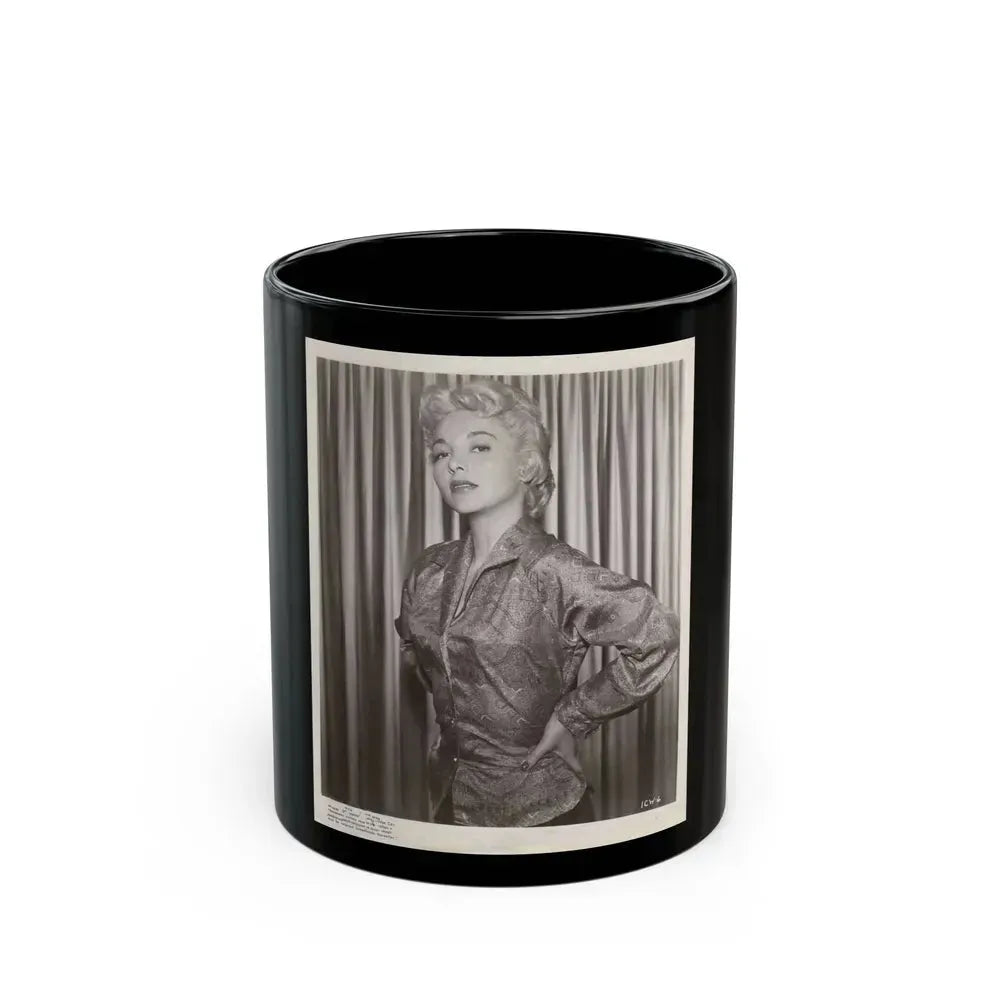 Beverly Garland #77 (Vintage Female Icon) Black Coffee Mug 11oz - Go Mug Yourself