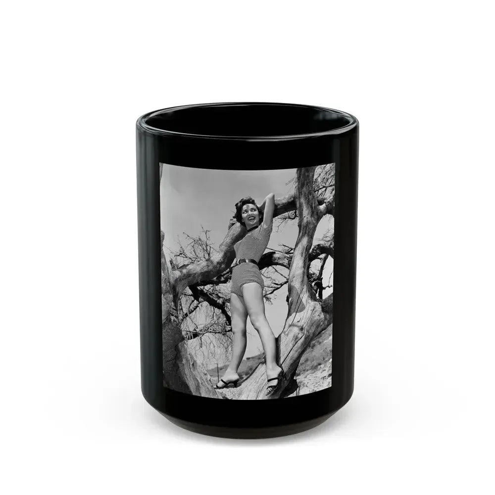 Beverly Garland #84 (Vintage Female Icon) Black Coffee Mug 15oz - Go Mug Yourself