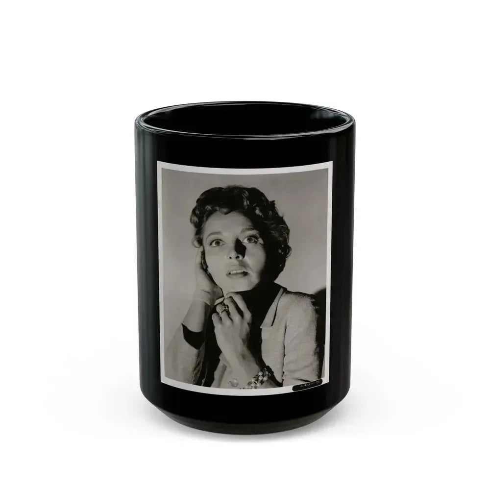 Beverly Garland #94 (Vintage Female Icon) Black Coffee Mug 15oz - Go Mug Yourself