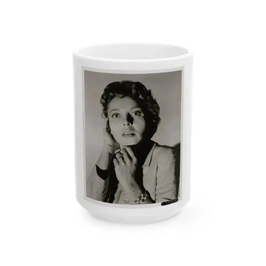 Beverly Garland #94 (Vintage Female Icon) White Coffee Mug 15oz - Go Mug Yourself