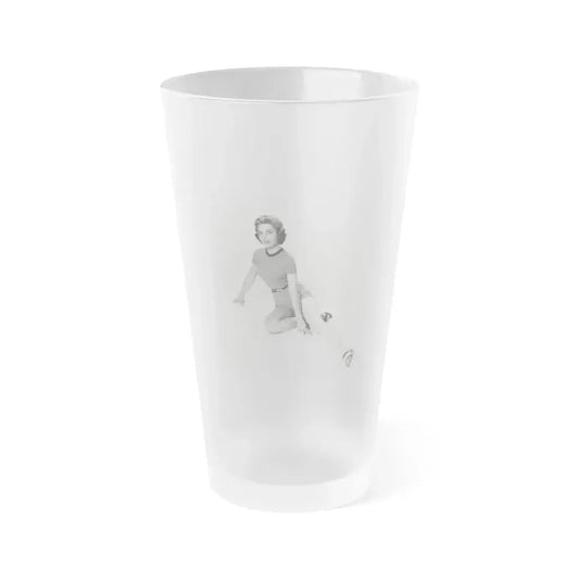 Beverly Garland #95 - 8x10 Vintage B&W Leggy Glamour Promo Photo for ''The Joker Is Wild'' '57 (Vintage Female Icon) Frosted Pint Glass 16oz 16oz Frosted - Go Mug Yourself