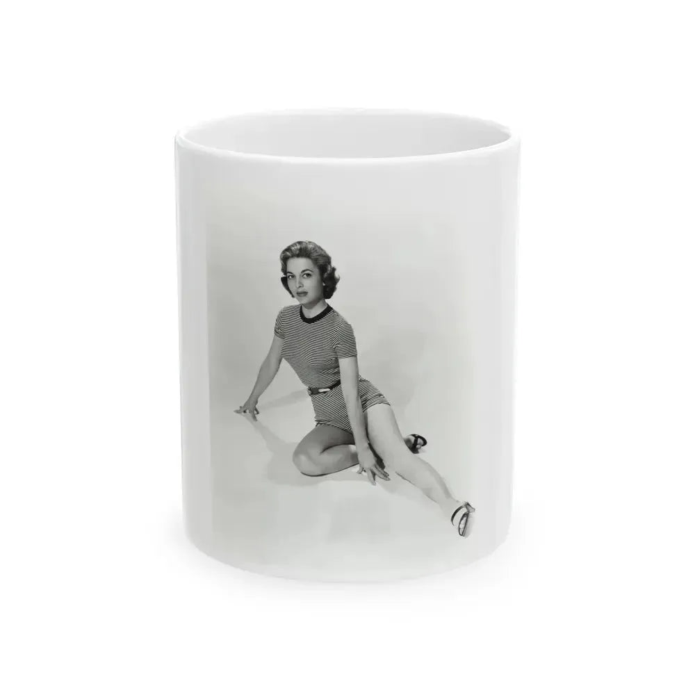 Beverly Garland #95 - 8x10 Vintage B&W Leggy Glamour Promo Photo for ''The Joker Is Wild'' '57 (Vintage Female Icon) White Coffee Mug 11oz - Go Mug Yourself