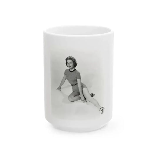 Beverly Garland #95 - 8x10 Vintage B&W Leggy Glamour Promo Photo for ''The Joker Is Wild'' '57 (Vintage Female Icon) White Coffee Mug 15oz - Go Mug Yourself