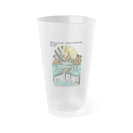 BEYOND ATLANTIS 1973 Movie Poster - Frosted Pint Glass 16oz 16oz Frosted - Go Mug Yourself