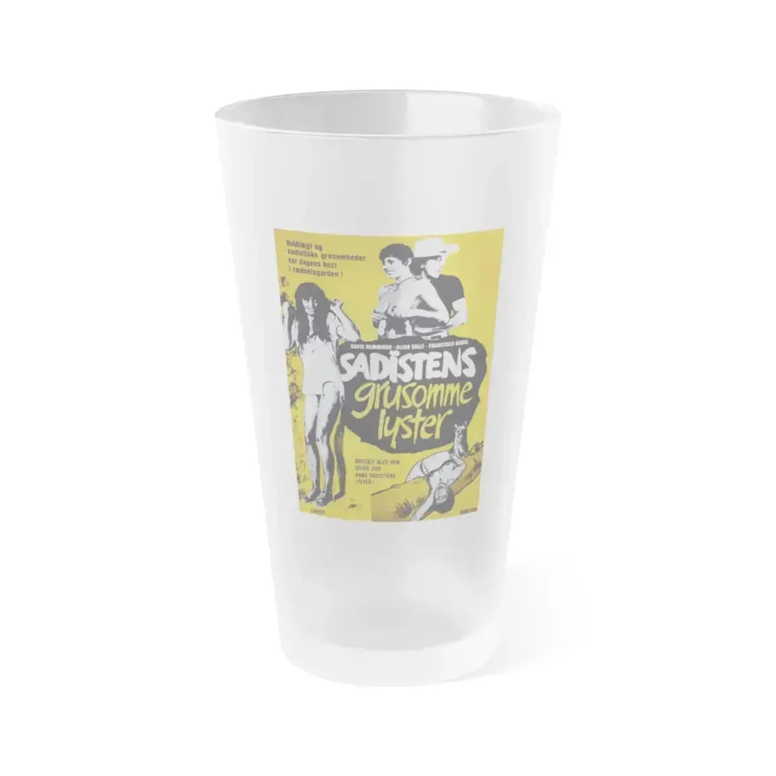 BEYOND EROTICA (DANISH) 1974 Movie Poster - Frosted Pint Glass 16oz 16oz Frosted - Go Mug Yourself