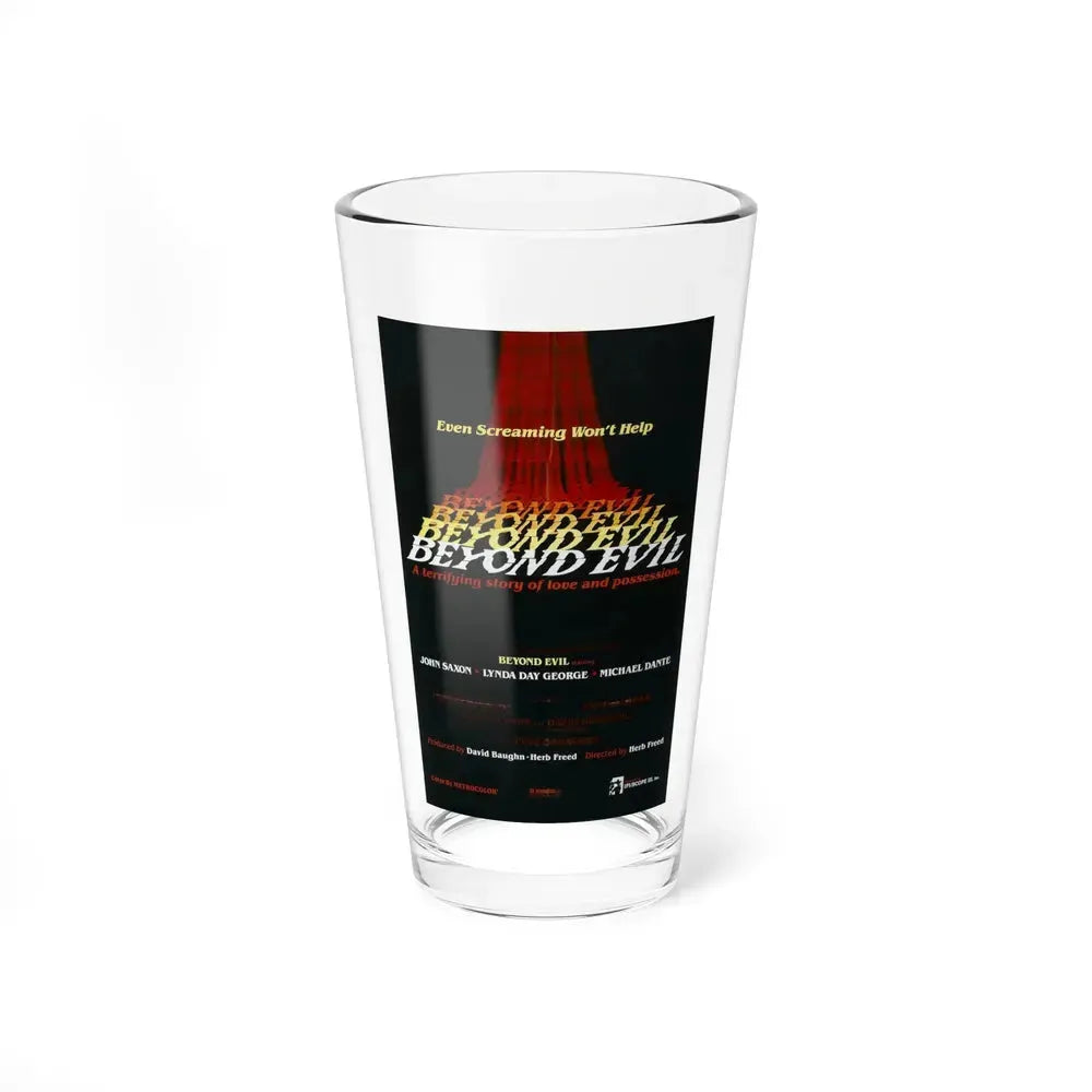 BEYOND EVIL (TEASER) 1980 Movie Poster - Pint Glass 16oz 16oz - Go Mug Yourself