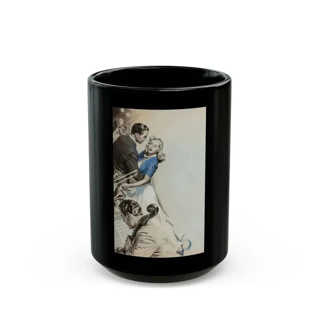 Beyond Expectation, Woman's Home Companion interior illustration, October 1944 - Black Coffee Mug 15oz - Go Mug Yourself