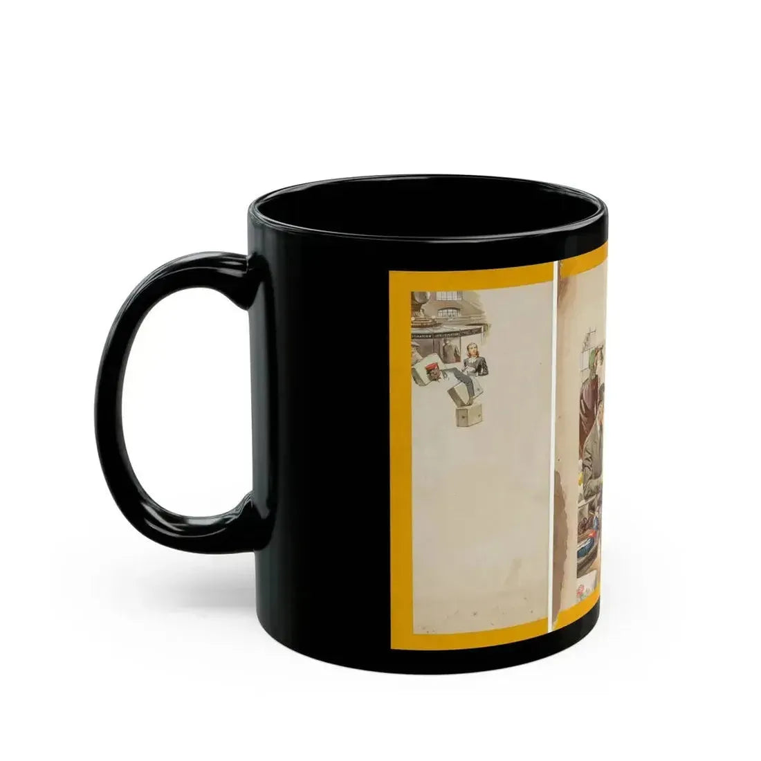 Beyond Expectation, Woman's Home Companion interior illustration, September 1944 - Black Coffee Mug - Go Mug Yourself