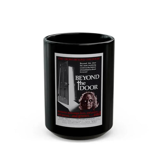 BEYOND THE DOOR 1974 Movie Poster - Black Coffee Mug 15oz - Go Mug Yourself