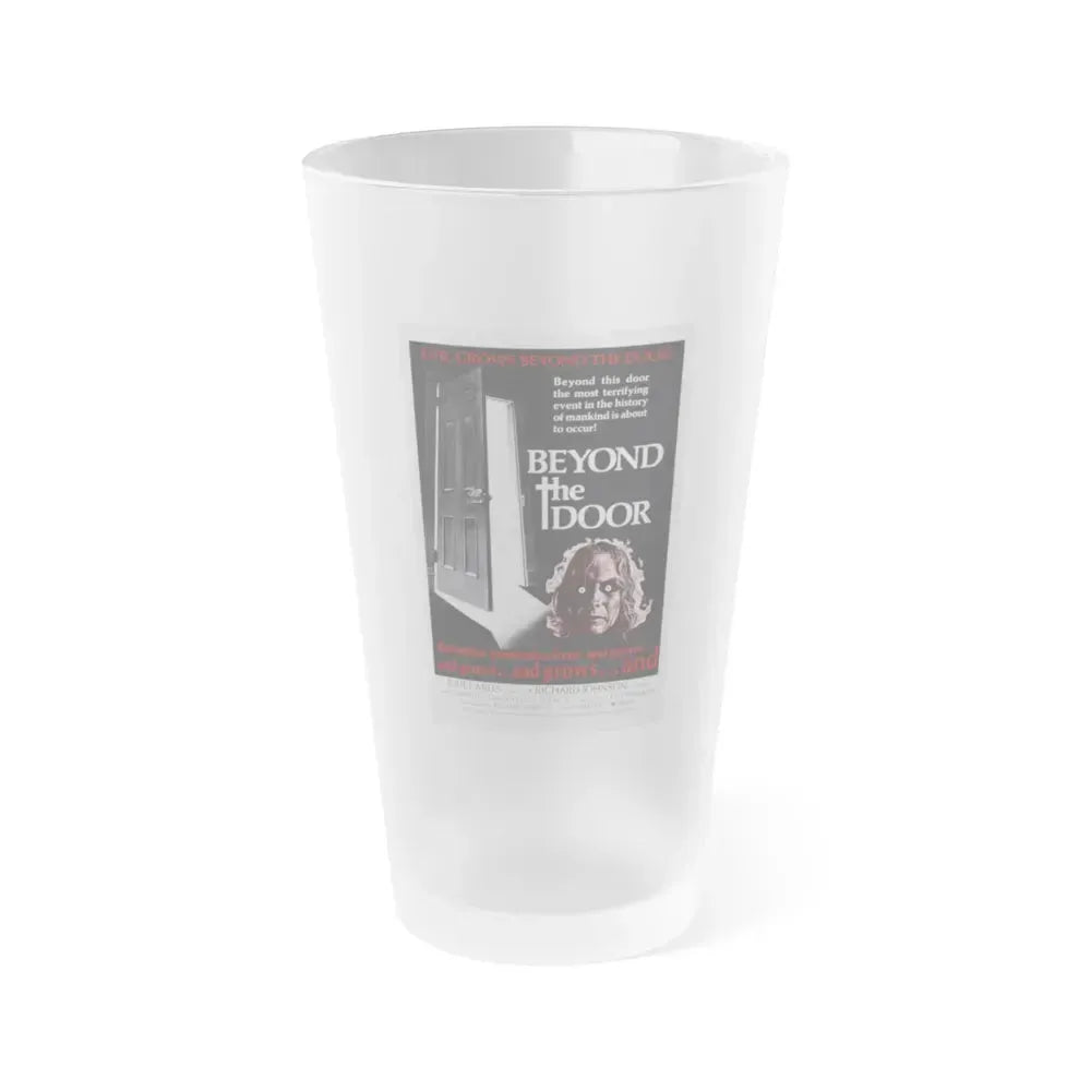 BEYOND THE DOOR 1974 Movie Poster - Frosted Pint Glass 16oz 16oz Frosted - Go Mug Yourself