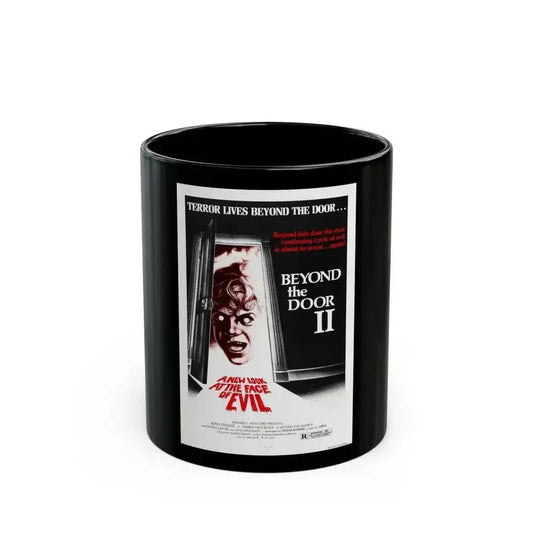 BEYOND THE DOOR II aka SHOCK 1977 Movie Poster - Black Coffee Mug 11oz - Go Mug Yourself