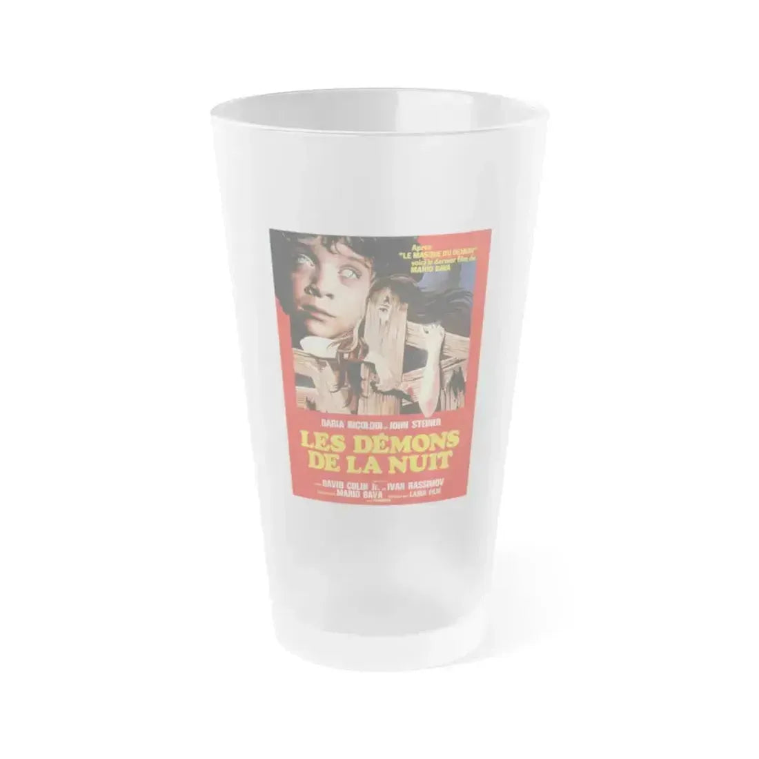 BEYOND THE DOOR II aka SHOCK (FRENCH) 1977 Movie Poster - Frosted Pint Glass 16oz 16oz Frosted - Go Mug Yourself