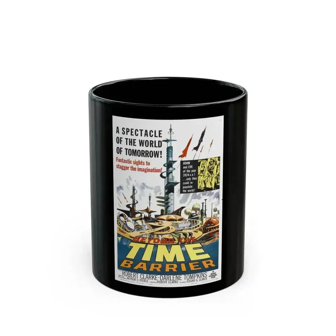 BEYOND THE TIME BARRIER (2) 1960 Movie Poster - Black Coffee Mug 11oz - Go Mug Yourself