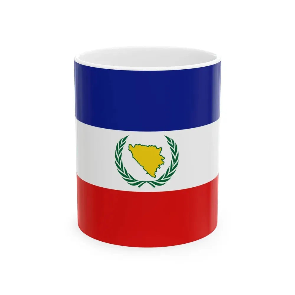 BH Fourth Alternative Flag of Second Proposal (Bosnia and Herzegovina) White Coffee Mug 11oz - Go Mug Yourself