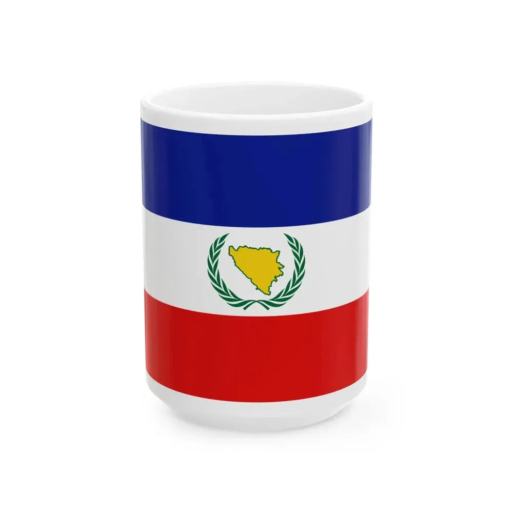 BH Fourth Alternative Flag of Second Proposal (Bosnia and Herzegovina) White Coffee Mug 15oz - Go Mug Yourself