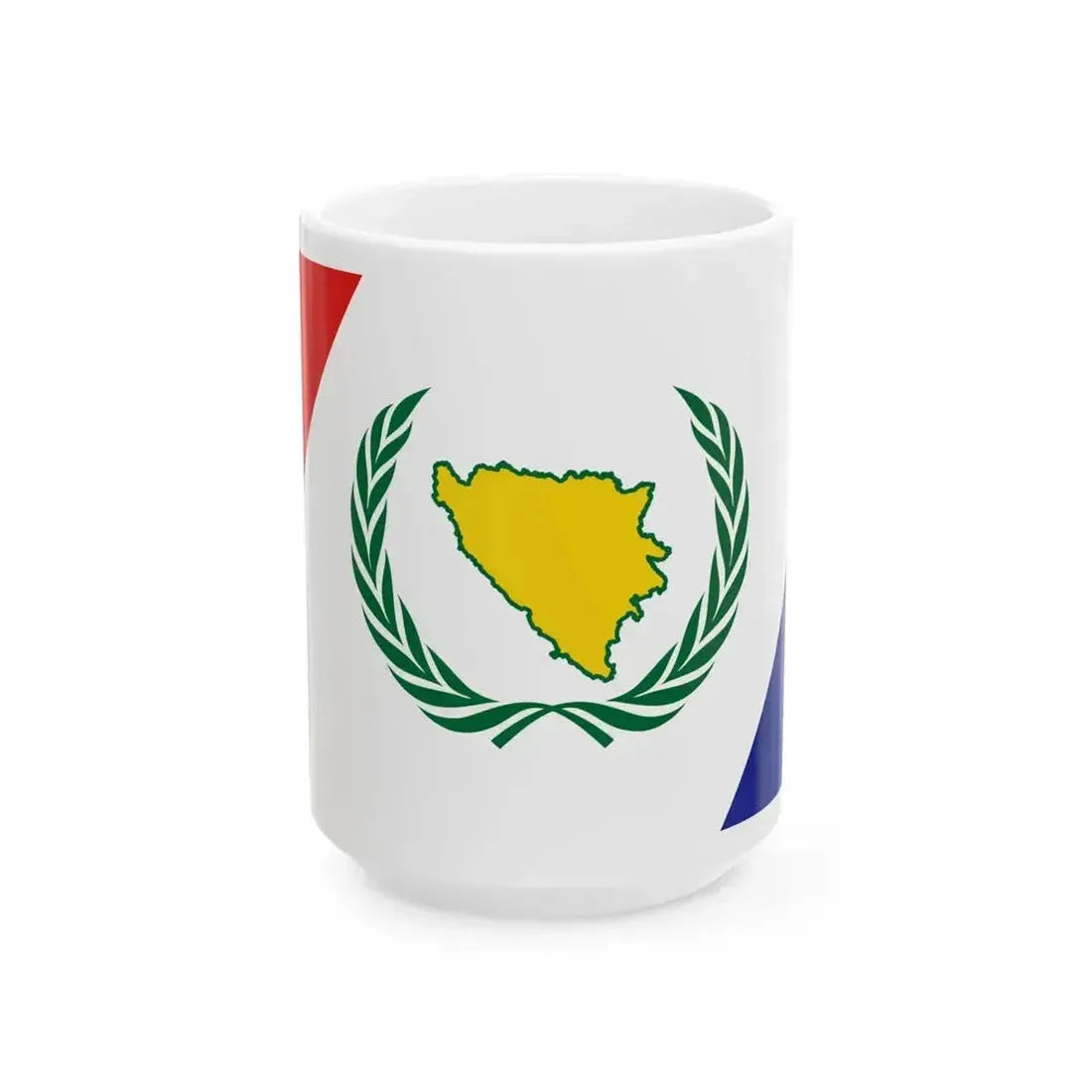 BH Third Alternative Flag of Second Proposal (Bosnia and Herzegovina) White Coffee Mug 15oz - Go Mug Yourself