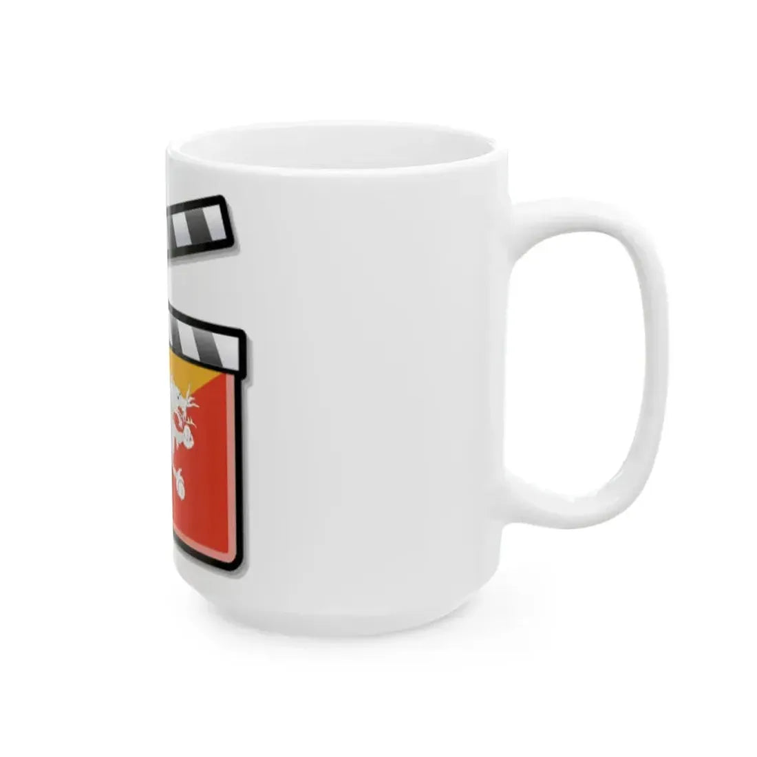 Bhutan film clapperboard (Bhutan) White Coffee Mug - Go Mug Yourself