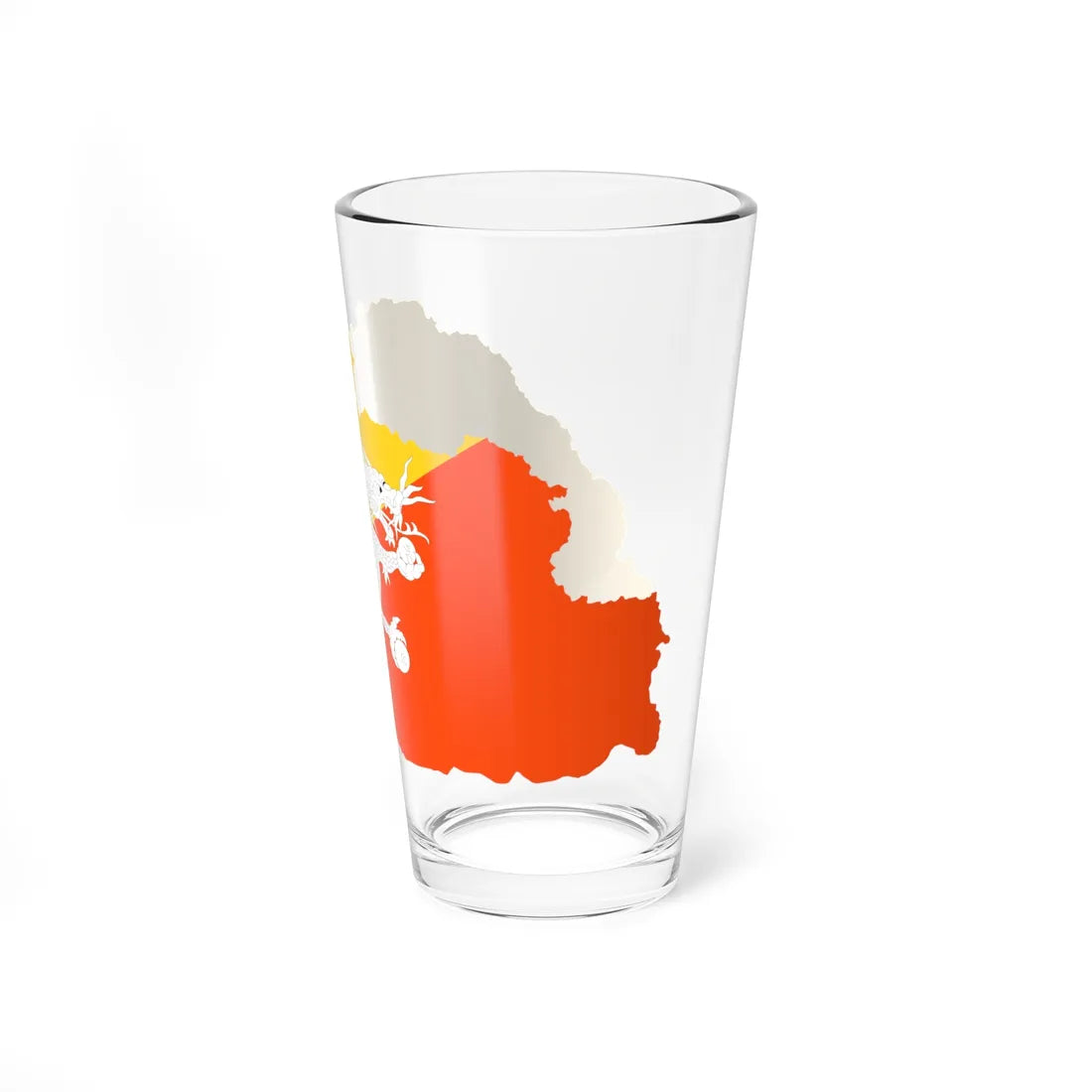 Bhutan Map Flag (Bhutan) Pint Glass 16oz - Go Mug Yourself