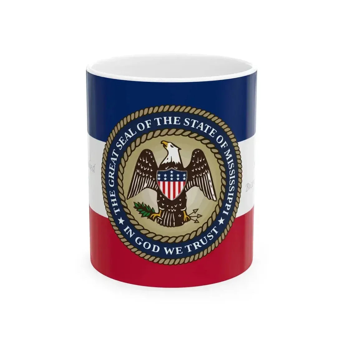 Bicentennial Banner of Mississippi original (United States) White Coffee Mug 11oz - Go Mug Yourself