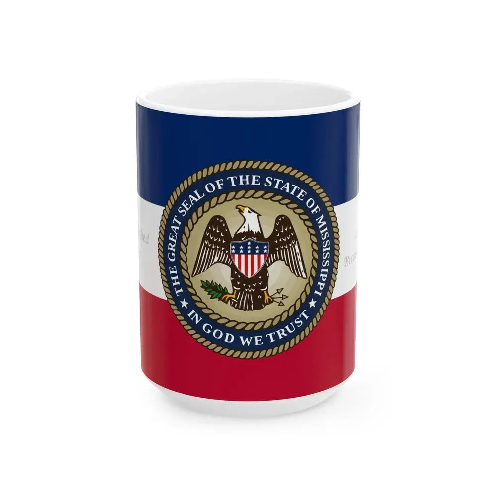 Bicentennial Banner of Mississippi original (United States) White Coffee Mug 15oz - Go Mug Yourself