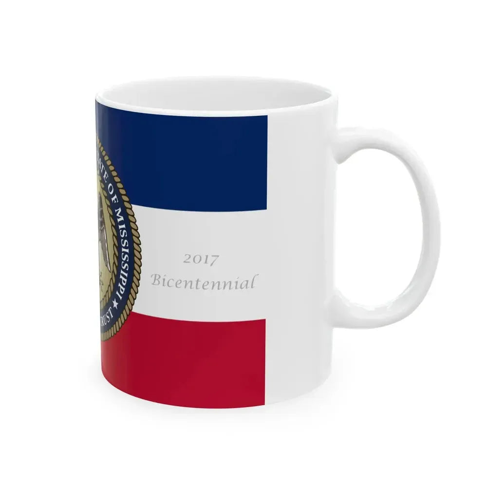 Bicentennial Banner of Mississippi original (United States) White Coffee Mug - Go Mug Yourself
