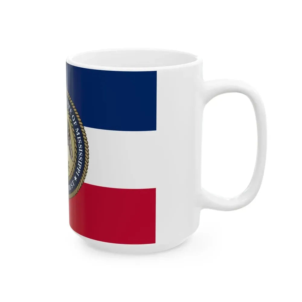 Bicentennial Banner of Mississippi (United States) White Coffee Mug - Go Mug Yourself