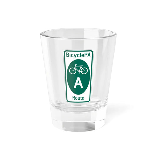 BicyclePA template (Pennsylvania) (Road Sign) Shot Glass 1.5oz 1.5oz - Go Mug Yourself