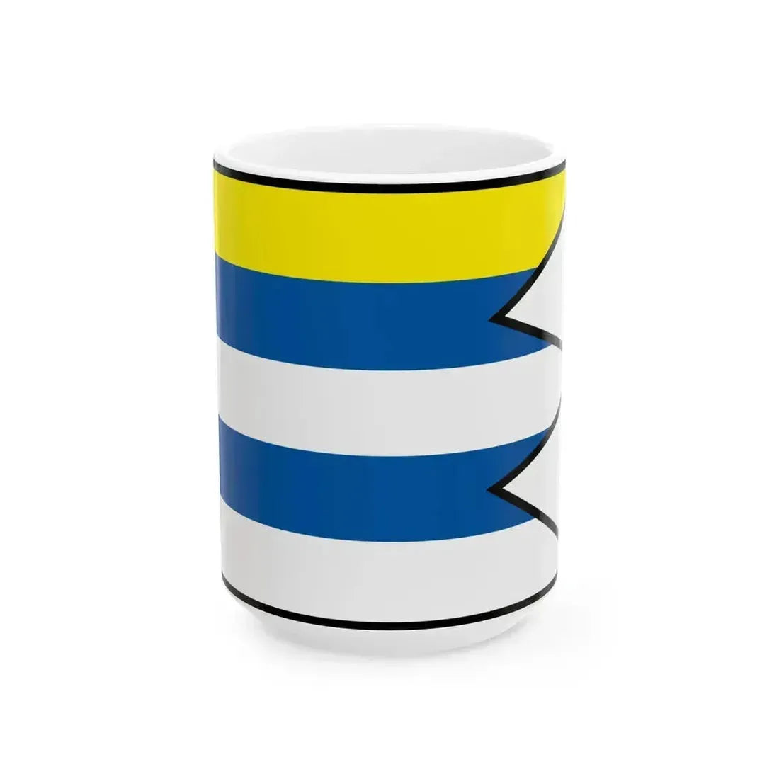 Biel Trebisov Flag (Slovakia) White Coffee Mug 15oz - Go Mug Yourself
