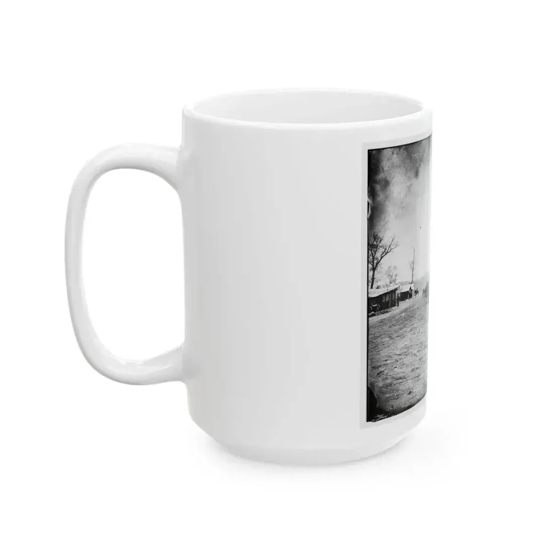 Big Black River Station, Miss. Wagons And Sheds (U.S. Civil War) White Coffee Mug - Go Mug Yourself