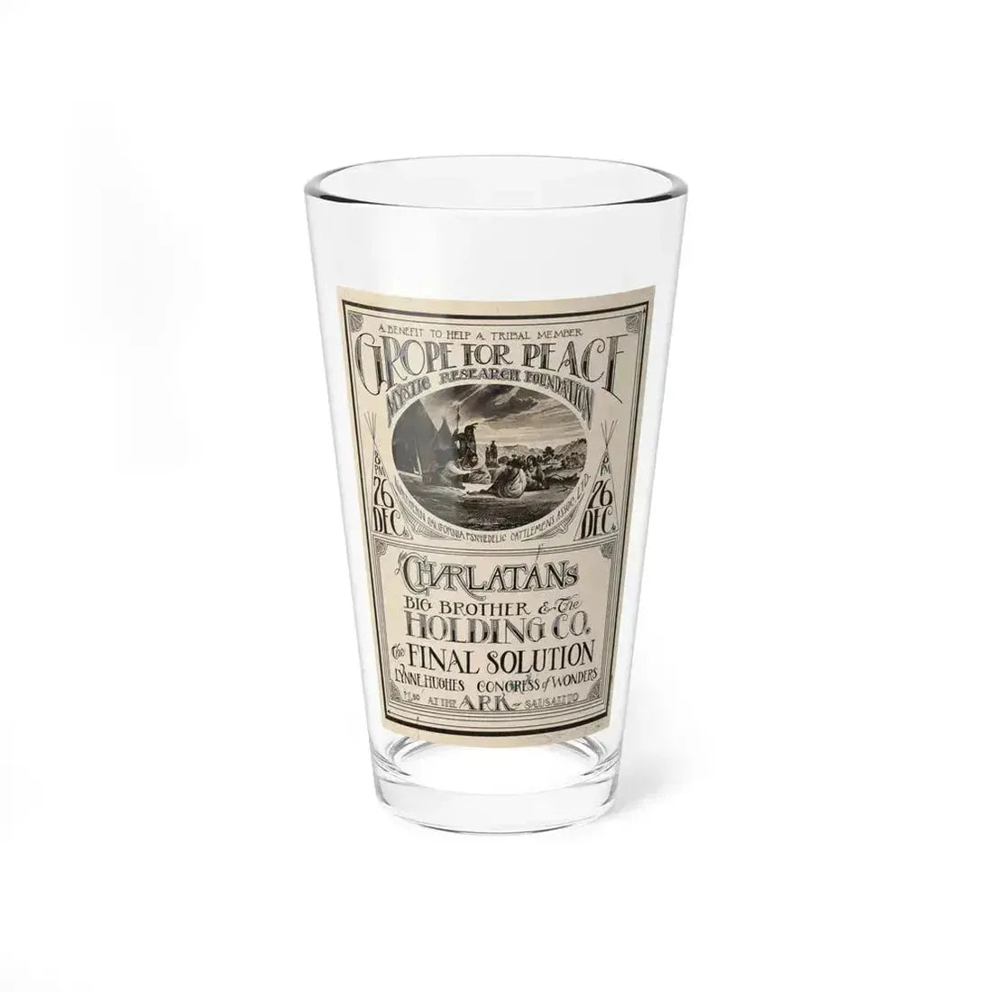 big brother and the holding company 1966 (Music Poster) Pint Glass 16oz - Go Mug Yourself