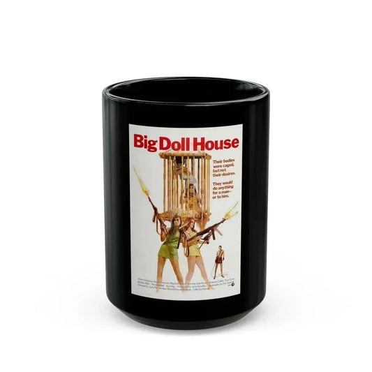 BIG DOLL HOUSE 1971 Movie Poster - Black Coffee Mug 15oz - Go Mug Yourself