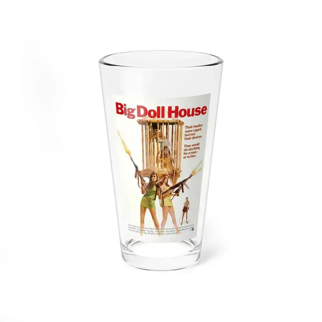 BIG DOLL HOUSE 1971 Movie Poster - Pint Glass 16oz 16oz - Go Mug Yourself