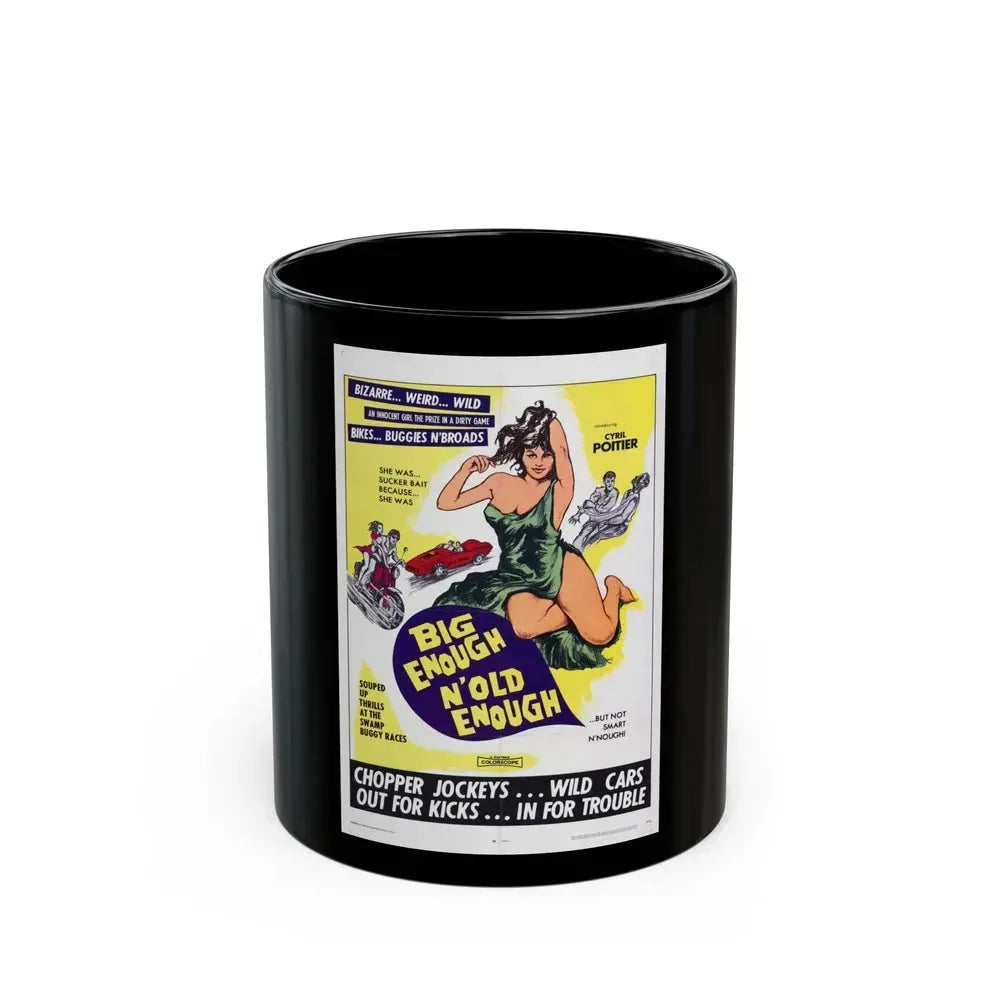 BIG ENOUGH 'N OLD ENOUGH 1968 Movie Poster - Black Coffee Mug 11oz - Go Mug Yourself