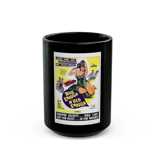 BIG ENOUGH 'N OLD ENOUGH 1968 Movie Poster - Black Coffee Mug 15oz - Go Mug Yourself