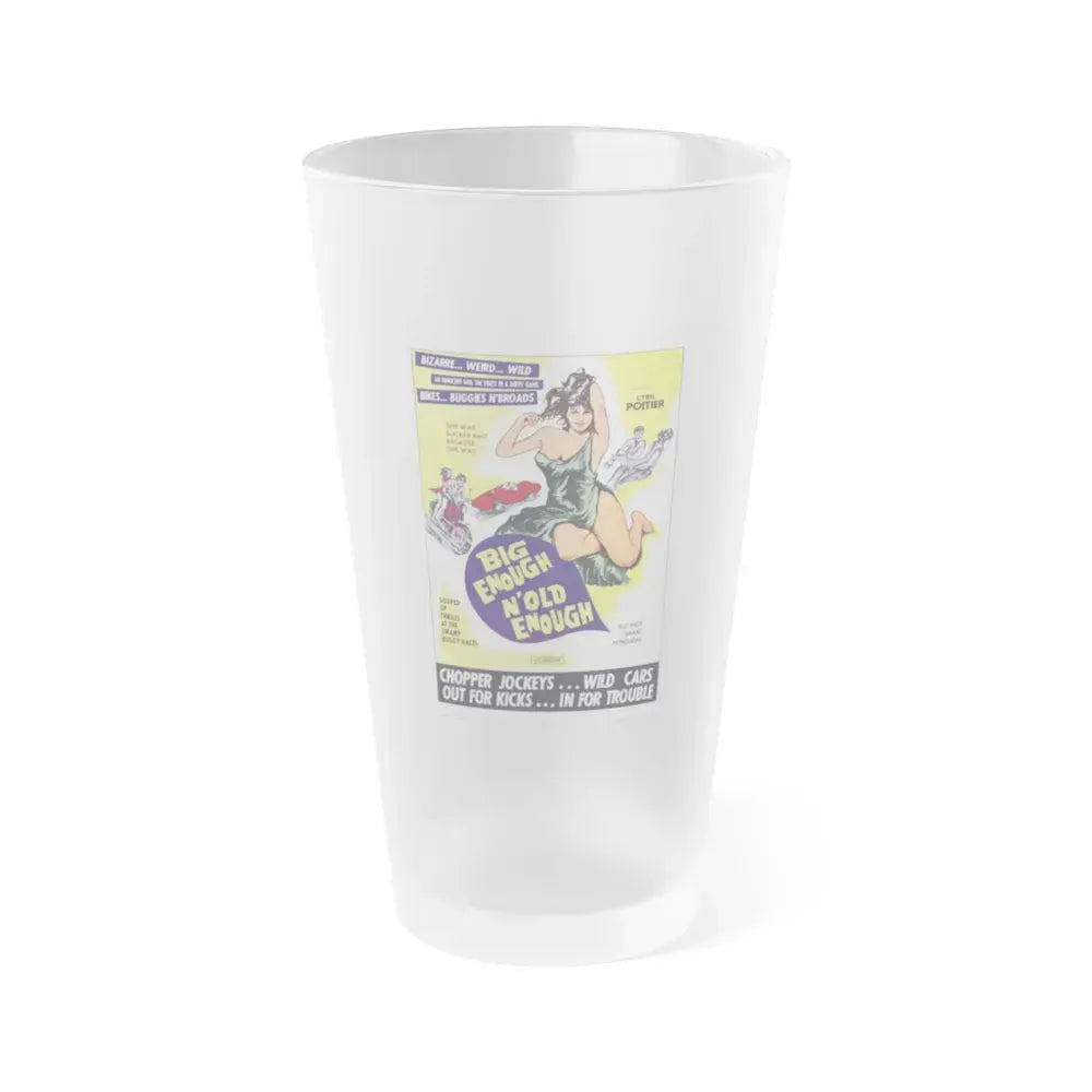 BIG ENOUGH 'N OLD ENOUGH 1968 Movie Poster - Frosted Pint Glass 16oz 16oz Frosted - Go Mug Yourself