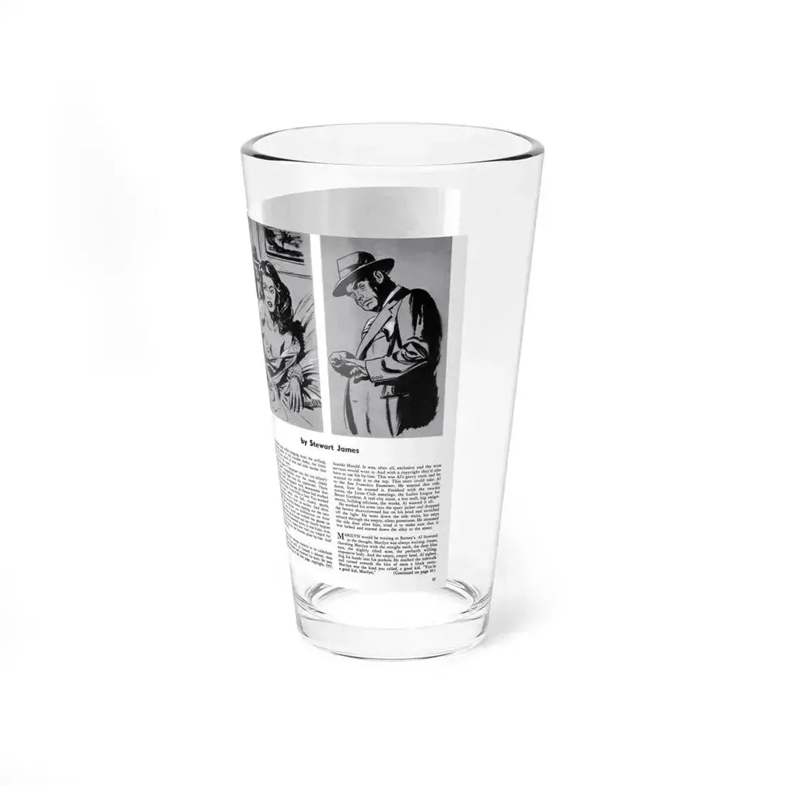 Big Story, Peril magazine, June 1957 (Magazine Illustration) Pint Glass 16oz - Go Mug Yourself