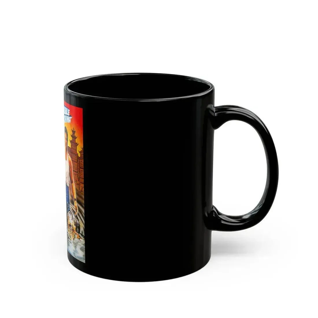 BIG TROUBLE IN LITTLE CHINA (GERMAN) 1986 Movie Poster - Black Coffee Mug - Go Mug Yourself
