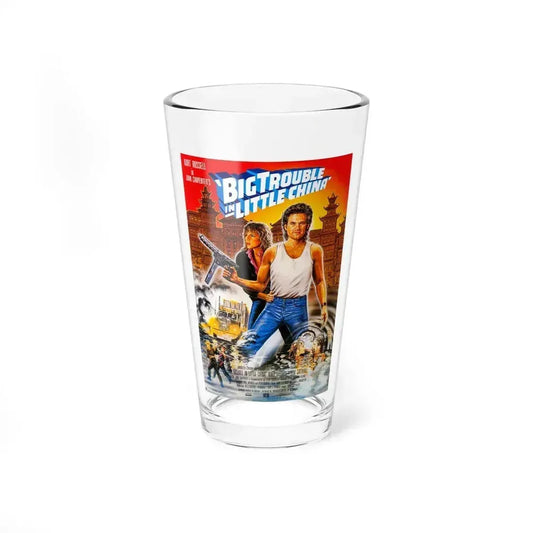 BIG TROUBLE IN LITTLE CHINA (GERMAN) 1986 Movie Poster - Pint Glass 16oz 16oz - Go Mug Yourself