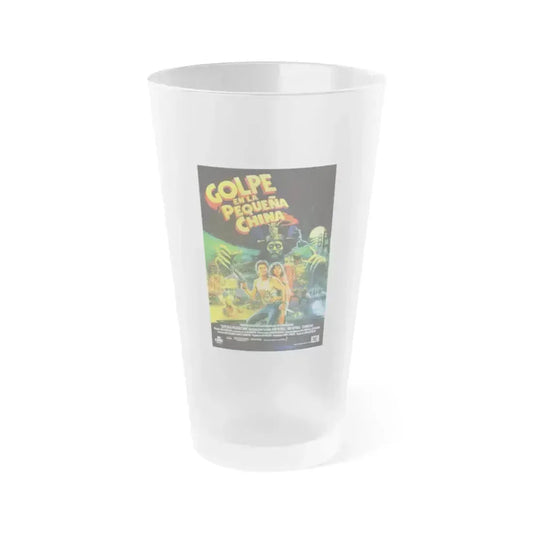 BIG TROUBLE IN LITTLE CHINA (SPAIN) 1986 Movie Poster - Frosted Pint Glass 16oz 16oz Frosted - Go Mug Yourself