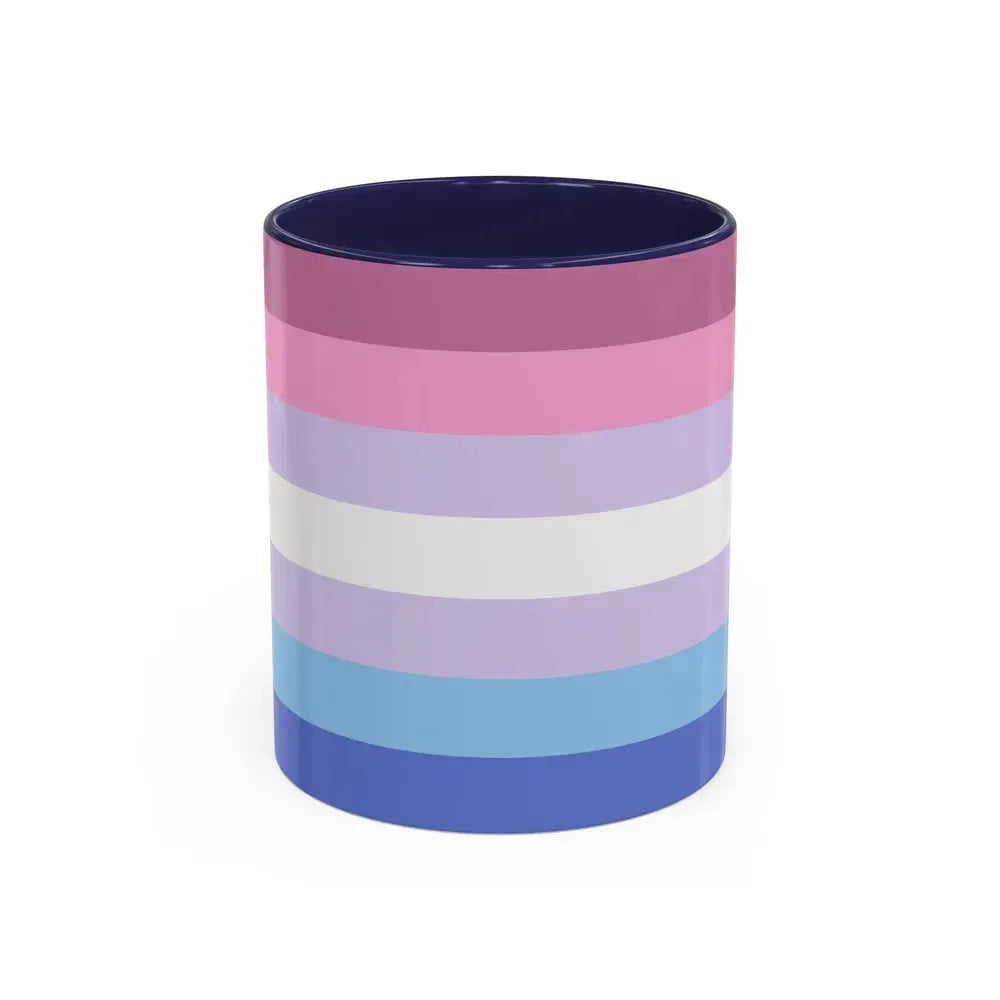 Bigender Pride Flag - Accent Coffee Mug 11oz Navy - Go Mug Yourself