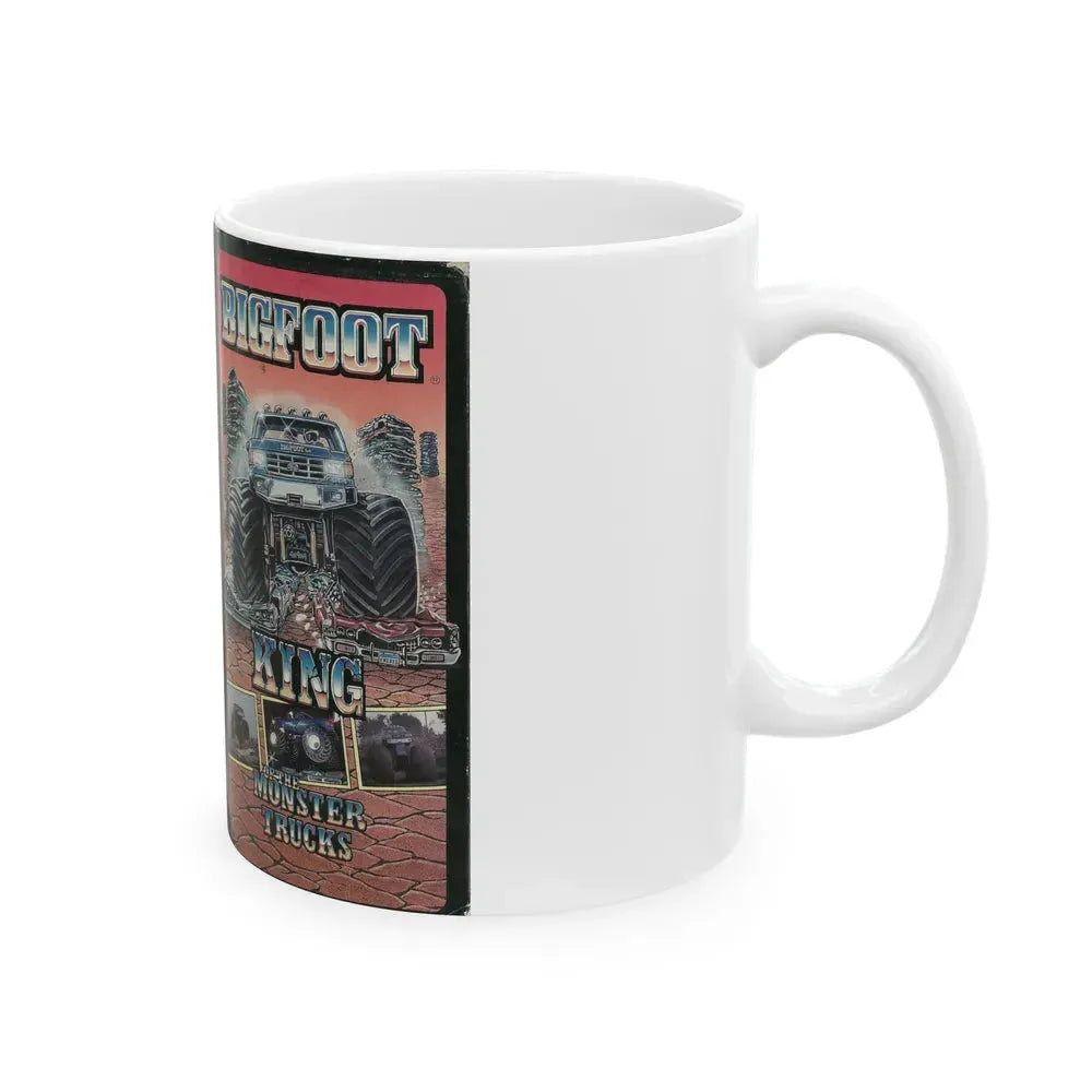 BIGFOOT KING OF THE MONSTER TRUCKS (VHS COVER) - White Coffee Mug - Go Mug Yourself